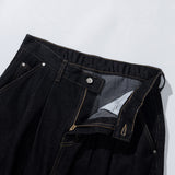 ディープタックポイントデニムパンツウーメンズ / DEEP TUCK POINT DENIM PANTS WOMENS - BLACK