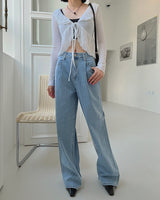 ビションデニムパンツ/no.1729 Bichon Pintuck Denim Pants (2color)