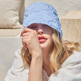 Embo longlabel drop bucket hat Blue