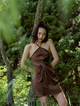 Sweetpea dress (Brown) (6570843963510)